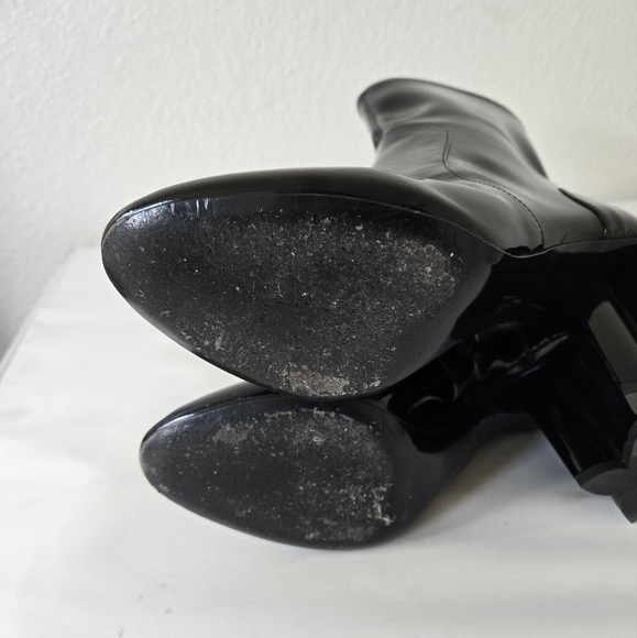 LOUIS VUITTON Silhouette Black Patent Ankle Sock Boots size 38.5 or US 8.5 - Picture 11 of 16